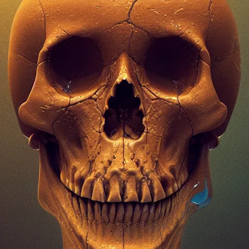 Image similar to portrait_of_a_melting_skull._intricate_abstract._intricate_artwork._by_Tooth_Wu_wlop_beeple_dan_mumford._octane_render_trending_on_artstat