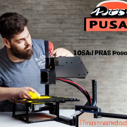 Image similar to josef prusa showing new prusa xxl 3 d printer high end photoshoot