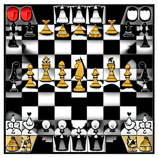 Image similar to the most epic chess game in all of time and space