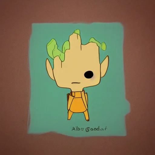 Image similar to Baby Groot, in the style of Adventure Time