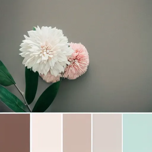 Image similar to earthy, minimal, abstract, flower, pastel and neutral colors