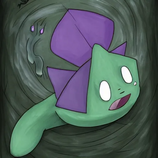 Image similar to micture between metapod and haunter pokemon, pokemon hybrid, cacoon ghost