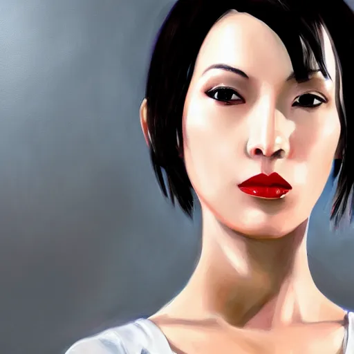 Prompt: Oil Painting of Ada Wong, Portrait, 4K