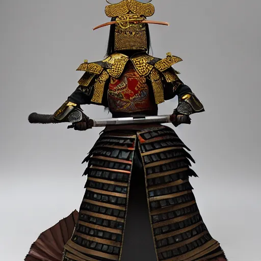 Image similar to highly detailed female armor , in Japan style , samurai