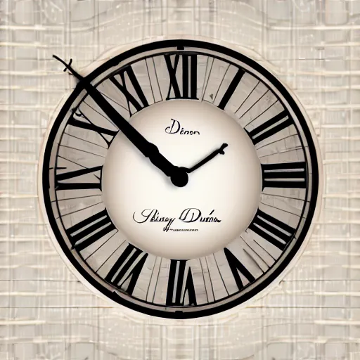 Image similar to a clock inspired by perfume, christian dior, advertising photography, gradient studio background, bokeh