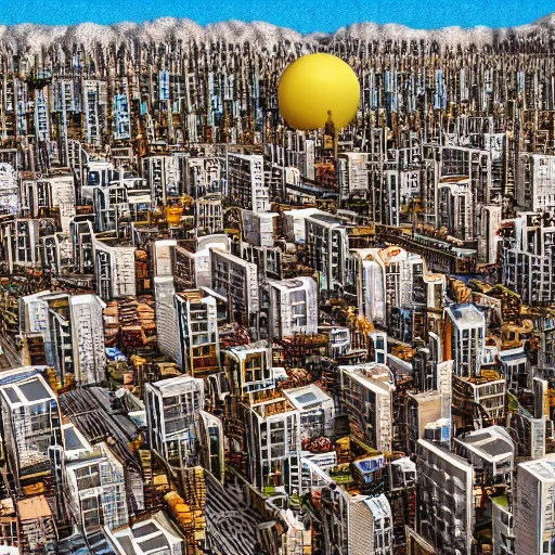 Image similar to a city with buildings made of corn, realism, 8k high resolution