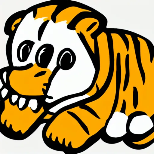 Image similar to simple tiger clip art cartoon