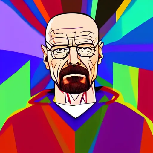 Image similar to futurism art of walter white