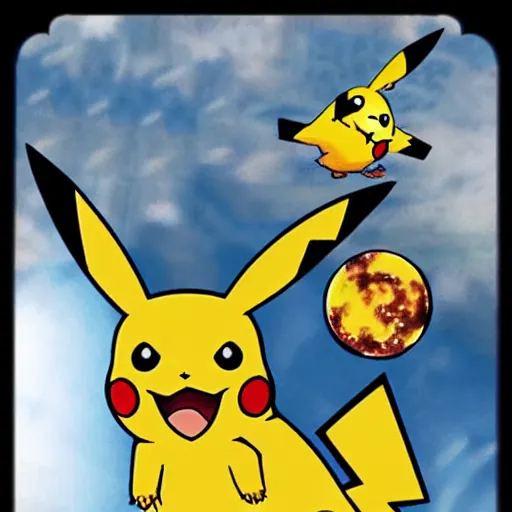 Prompt: pikachu pika chuuuuuuu pikachu planet