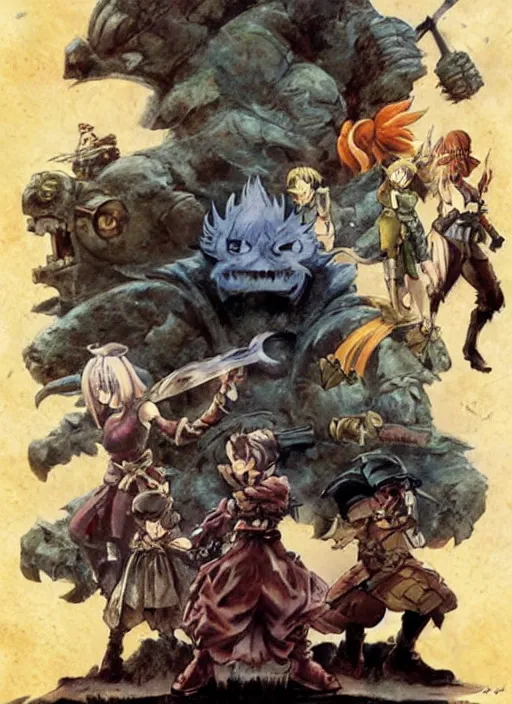 Image similar to epic movie poster for live - action remake of chrono trigger by frank frazetta