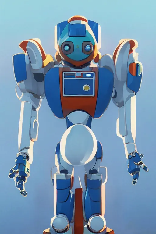 Image similar to metabots medabots medarotto medarot robot minimalist comics, behance hd by jesper ejsing, by rhads, makoto shinkai and lois van baarle, ilya kuvshinov, rossdraws global illumination ray tracing hdr radiating a glowing aura