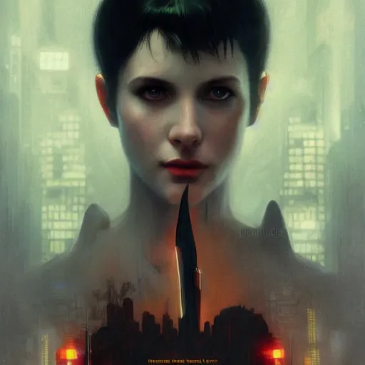 Image similar to movie poster, blade runner, octane render, highly detailed, digital painting, artstation, concept art, smooth, sharp focus, illustration, art by artgerm and greg rutkowski and alphonse mucha and william - adolphe bouguereau