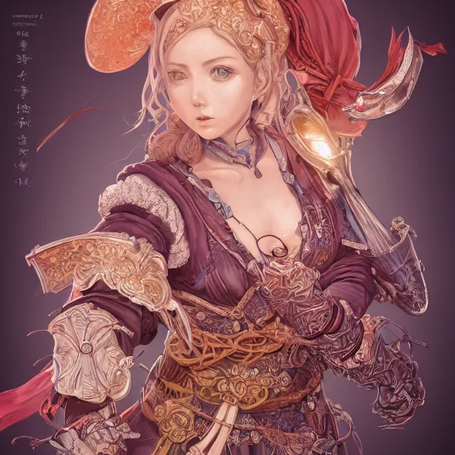 Image similar to the portrait of neutral good colorful female cleric bard as absurdly beautiful, gorgeous, elegant, young gravure idol, an ultrafine hyperdetailed illustration by kim jung gi, irakli nadar, intricate linework, sharp focus, bright colors, octopath traveler, final fantasy, unreal engine 5 highly rendered, global illumination, radiant light, detailed and intricate environment