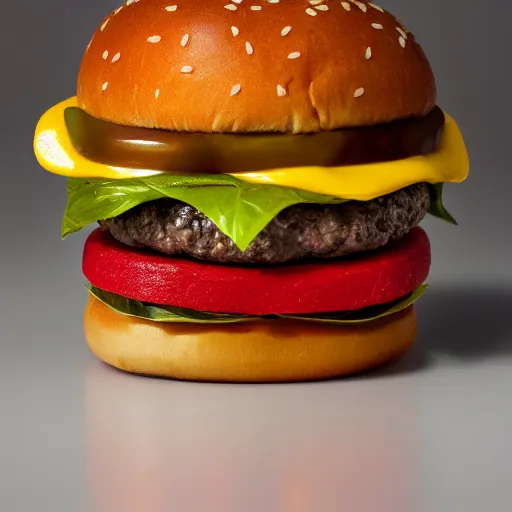 Image similar to cheeseburger as fine jewelry. 4 k, product lighting, dramatic lighting.