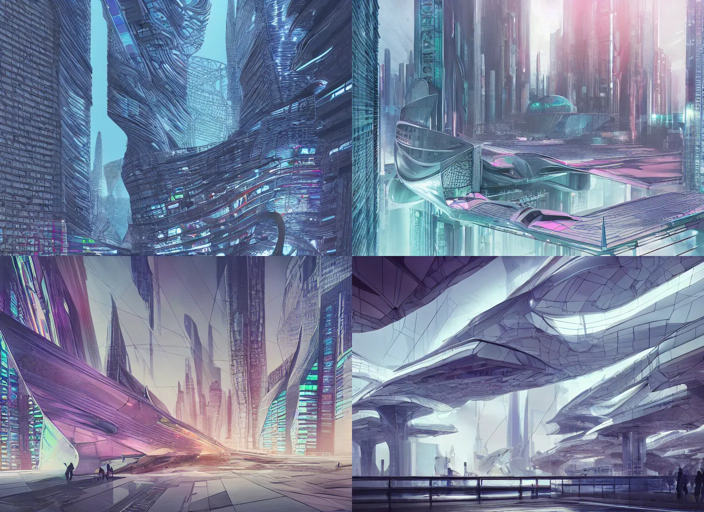 Prompt: a beautiful architectural render of cyberpunk photography, by norman foster + zaha hadid, extremely detailed, architecture drawing, drawing, line drawing, chartpak ad markers, pastel color, vivid color scheme, 8 k, hiperrealistic