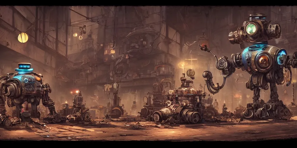 Prompt: hyperrealistic photography of a gorgeous junk cleaning robot on an overpopulated steampunk sci-fi city corner in the style of Jin Kagetsu, James Jean and wlop, highly detailed, masterpiece, award-winning, sharp focus, intricate concept art, ambient lighting, 8k, artstation