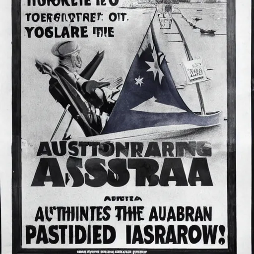 Prompt: advertisement for the country of australia for sale propaganda