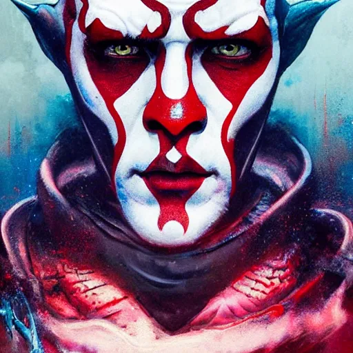 Image similar to dream portrait of Darth Maul, cameras, melting ,8k,by tristan eaton,Stanley Artgermm,Tom Bagshaw,Greg Rutkowski,Carne Griffiths, Ayami Kojima, Beksinski, Giger,trending on DeviantArt,face enhance,hyper detailed,minimalist,cybernetic, android, blade runner,full of colour W 1024