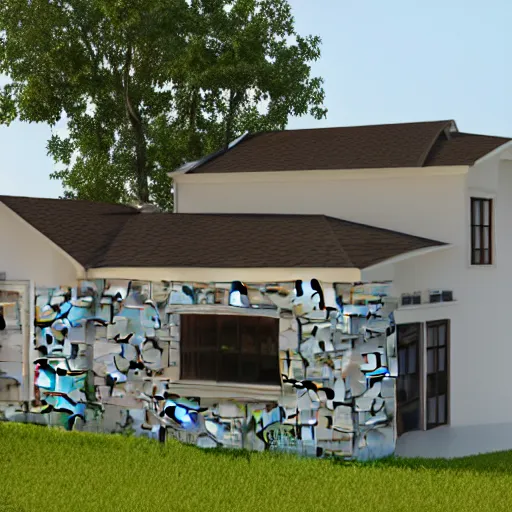 Image similar to 3 d render of a house