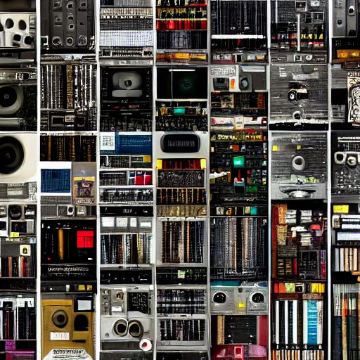 Prompt: national geographic photography of the biggest sound library known to humanity