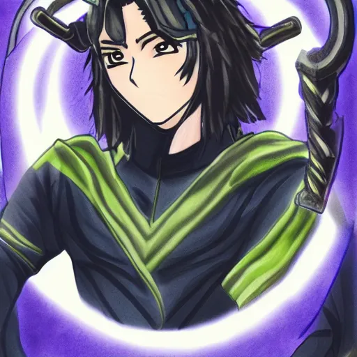 Prompt: High quality anime portrait of Loki