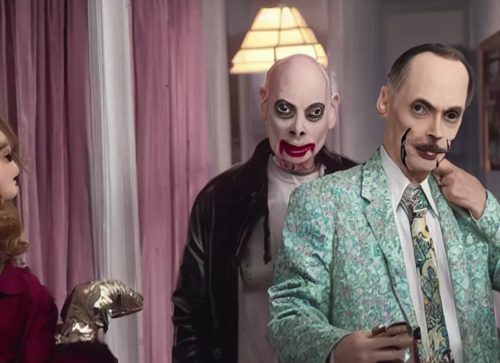 Image similar to a still from the new madcap john waters movie, 4 k