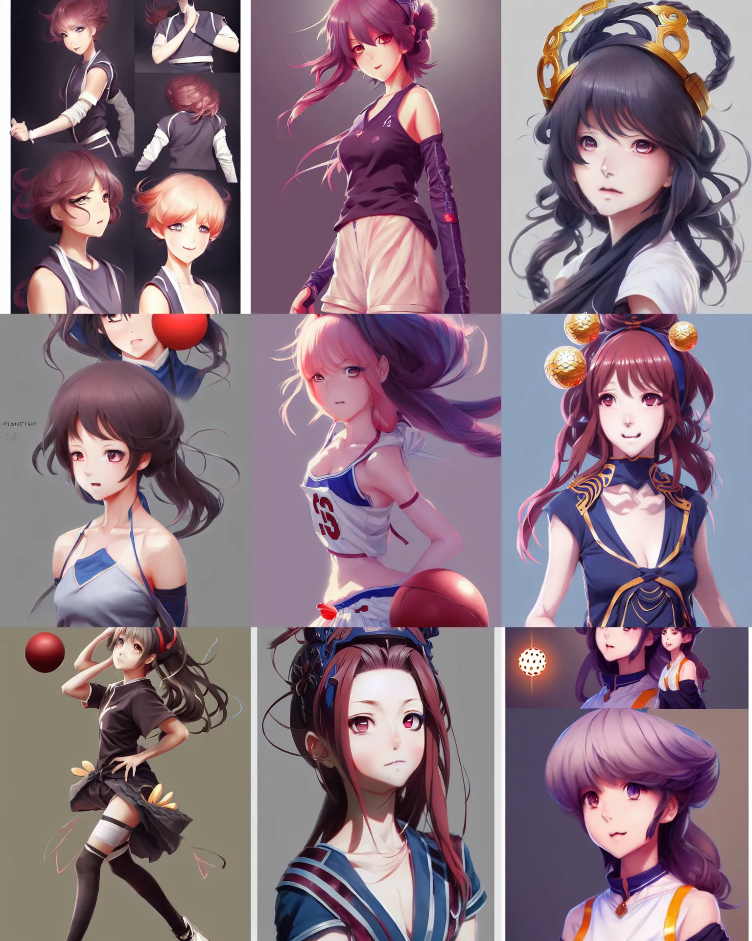 Prompt: character concept art of an anime goddess of sportsball | | cute - fine - face, pretty face, realistic shaded perfect face, fine details by stanley artgerm lau, wlop, rossdraws, james jean, andrei riabovitchev, marc simonetti, and sakimichan, trending on artstation
