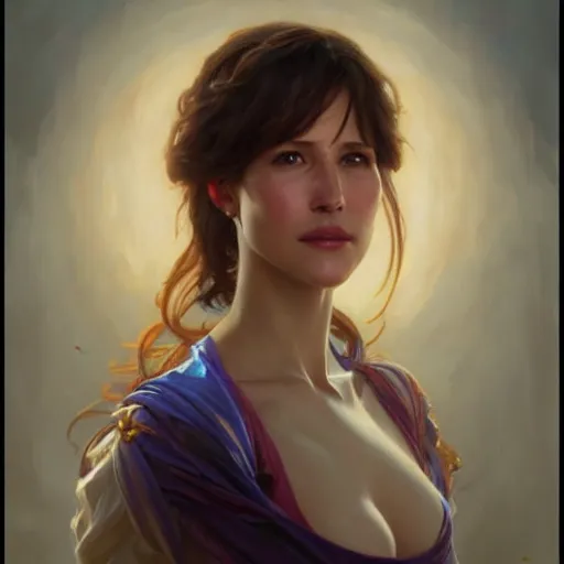 Prompt: a portrait painting of sophie marceau hybrid in the oil painting unreal 5 daz. rpg portrait, extremely detailed artgerm greg rutkowski alphonse mucha vladimir volegov