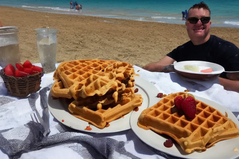 Image similar to a big waffles in the beach