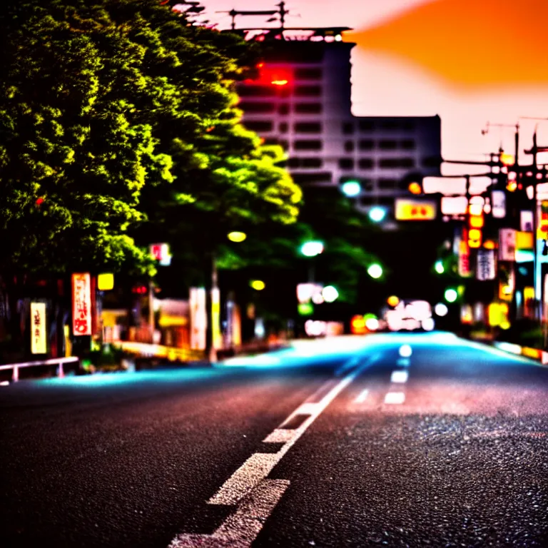 Image similar to close-up-photo JZX90 drift middle of street, sunset kanagawa prefecture, night, cinematic color, photorealistic, highly detailed,