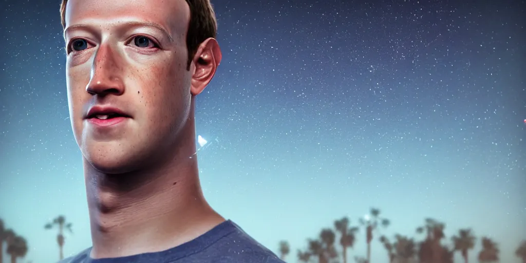 Image similar to macro portrait photograph of a glowing and muscular mark zuckerberg at coachella stage, sparkling, ultra realistic, unreal 5 engine render, octane render, digital painting, smooth, elegant, pop art style, 8 k, 3 5 mm film grain,