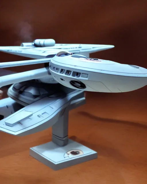 Image similar to model of star trek's u. s. s. enterprise