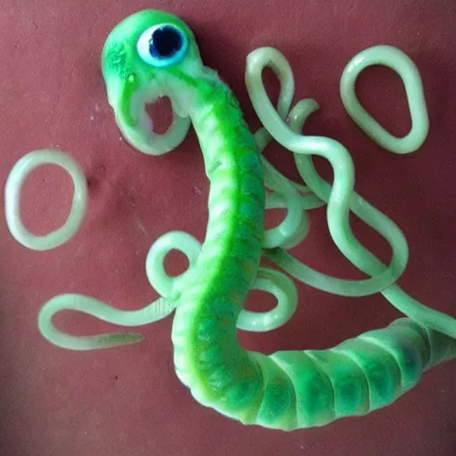 Image similar to adorable cute lovecraftian tentacled worm
