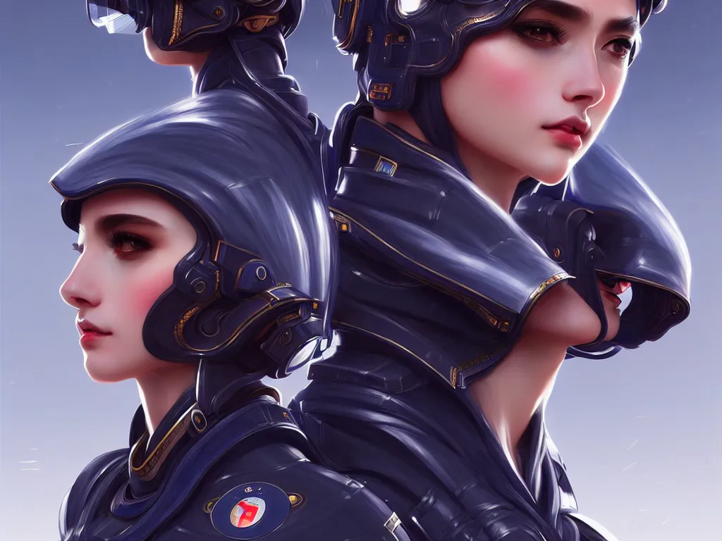 Image similar to portrait futuristic italy police uniform female, at future neon light rooftop, ssci - fi and fantasy, intricate and very very beautiful and elegant, highly detailed, digital painting, artstation, concept art, smooth and sharp focus, illustration, art by tan zi and ayanamikodon and alphonse mucha and wlop