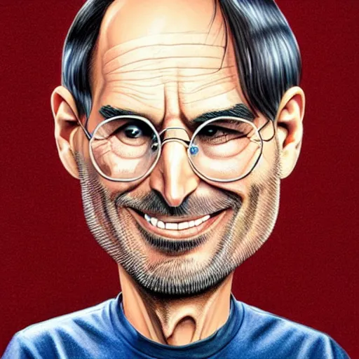 Image similar to steve jobs caricature by tiago hoisel and moebius