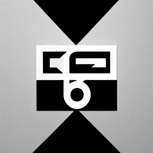 Image similar to black on white logo design in style of eric hu, y 2 k, brutalism, acid, techno