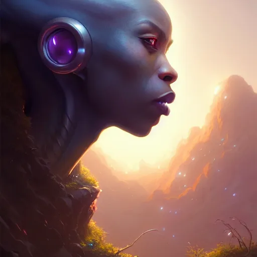 Prompt: highly detailed portrait of ja'marr chase as an alien, unreal engine, fantasy art by greg rutkowski, loish, rhads, ferdinand knab, makoto shinkai and lois van baarle, ilya kuvshinov, rossdraws, tom bagshaw, global illumination, radiant light, detailed and intricate environment h 6 0 4