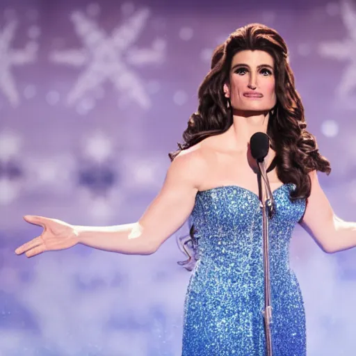 Image similar to A still of Idina Menzel as Elsa