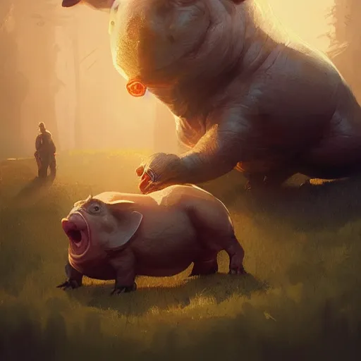 Prompt: 🍺🐷digital Art, Greg rutkowski, Trending artstation,cinematic