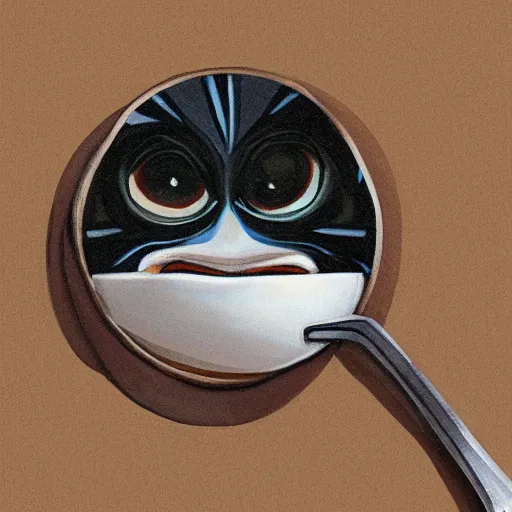 Prompt: pepe with a spoon, realistic, detailed, artstation