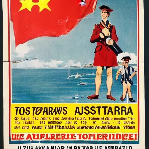 Image similar to advertisement for the country of australia for sale propaganda