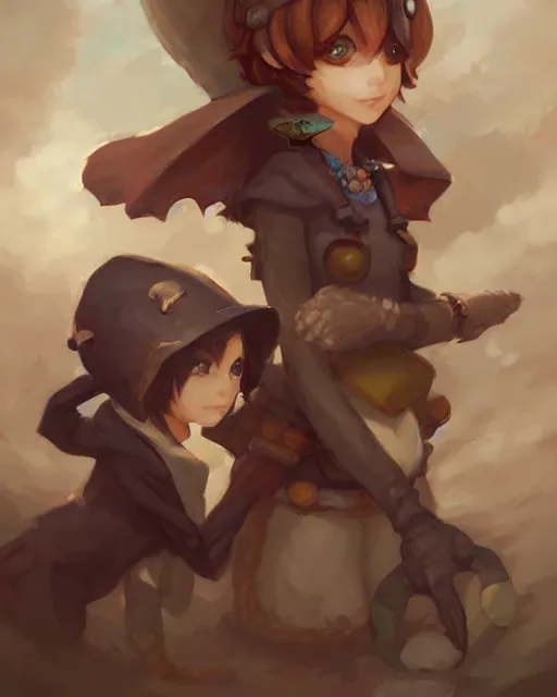 Image similar to cute little anthropomorphic akechi and makoto, cute and adorable, pretty, beautiful, dnd character art portrait, matte fantasy painting, deviantart artstation, by jason felix by steve argyle by tyler jacobson by peter mohrbacher