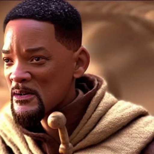 Prompt: will smith as obi wan kenobi