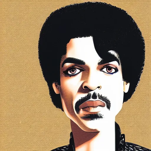 Image similar to prince in the style of raymond briggs