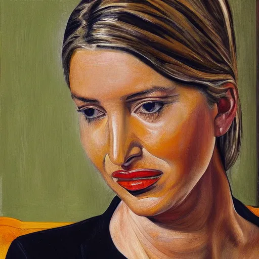 Prompt: Painting of Ivanka Trump by Lucian Freud