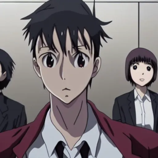 Prompt: parasyte anime awkward