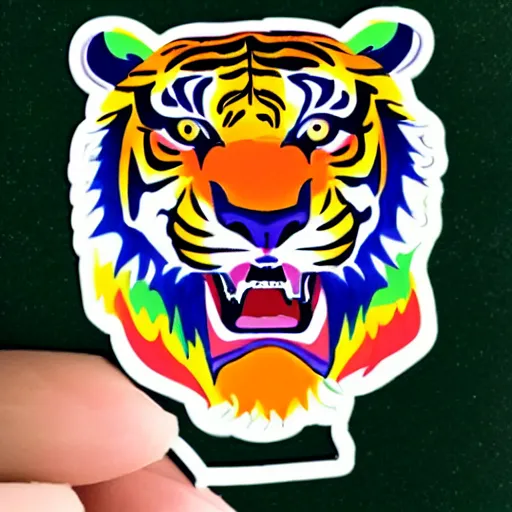 Image similar to A nice colorful tiger sticker