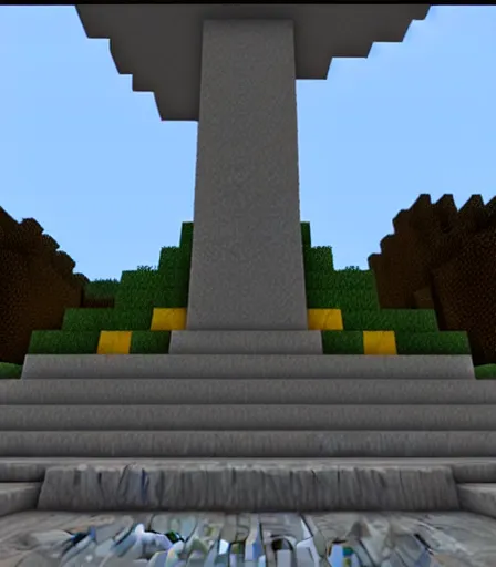 Prompt: minecraft version of Statue of David by Davinci