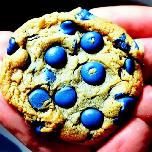 Image similar to blue chocolate chip cookie