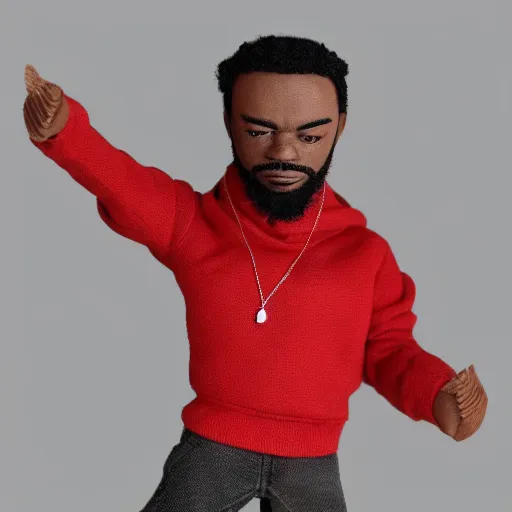 Image similar to plush doll of Kendrick Lamar, 8k